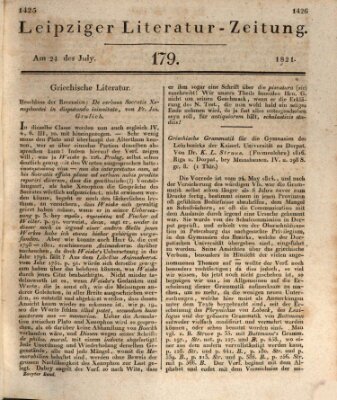 Leipziger Literaturzeitung Dienstag 24. Juli 1821