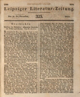 Leipziger Literaturzeitung Freitag 28. Dezember 1821
