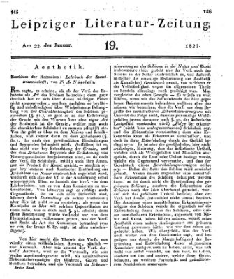 Leipziger Literaturzeitung Dienstag 22. Januar 1822