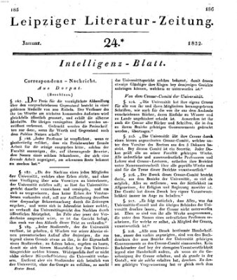 Leipziger Literaturzeitung Samstag 26. Januar 1822