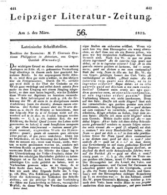 Leipziger Literaturzeitung Dienstag 5. März 1822