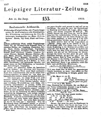 Leipziger Literaturzeitung Freitag 21. Juni 1822