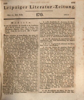 Leipziger Literaturzeitung Donnerstag 11. Juli 1822