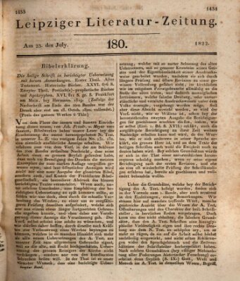 Leipziger Literaturzeitung Dienstag 23. Juli 1822