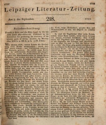 Leipziger Literaturzeitung Montag 2. September 1822