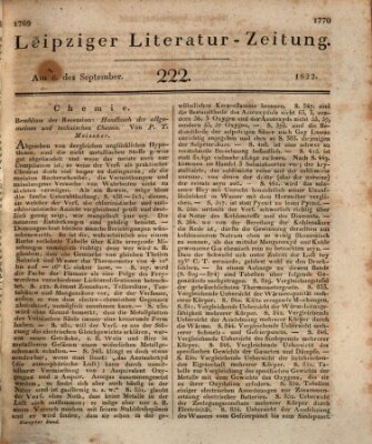 Leipziger Literaturzeitung Freitag 6. September 1822