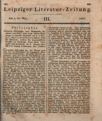 Leipziger Literaturzeitung Dienstag 1. Mai 1827