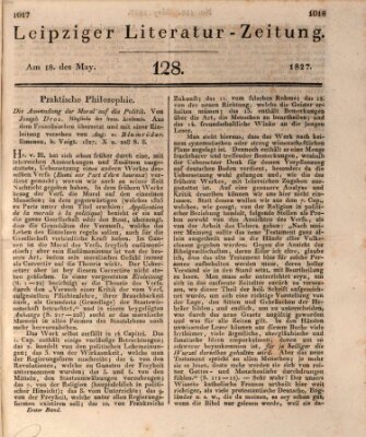 Leipziger Literaturzeitung Freitag 18. Mai 1827