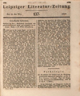 Leipziger Literaturzeitung Dienstag 29. Mai 1827