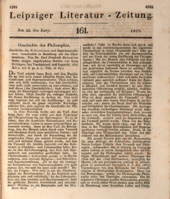 Leipziger Literaturzeitung Dienstag 26. Juni 1827