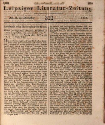 Leipziger Literaturzeitung Montag 17. Dezember 1827