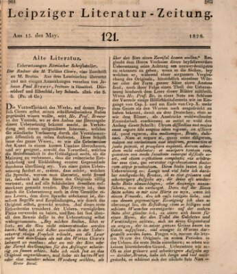 Leipziger Literaturzeitung Donnerstag 15. Mai 1828
