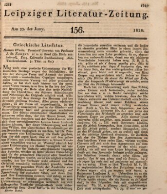 Leipziger Literaturzeitung Montag 23. Juni 1828
