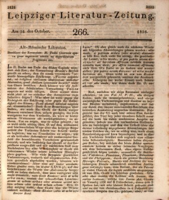 Leipziger Literaturzeitung Freitag 24. Oktober 1828