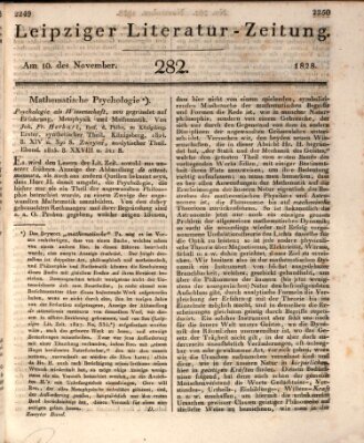 Leipziger Literaturzeitung Montag 10. November 1828