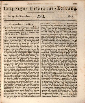 Leipziger Literaturzeitung Dienstag 18. November 1828