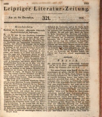 Leipziger Literaturzeitung Donnerstag 18. Dezember 1828