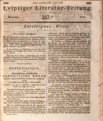 Leipziger Literaturzeitung Mittwoch 31. Dezember 1828