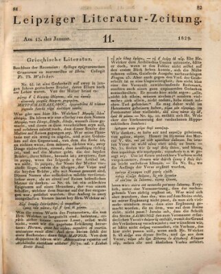 Leipziger Literaturzeitung Dienstag 13. Januar 1829