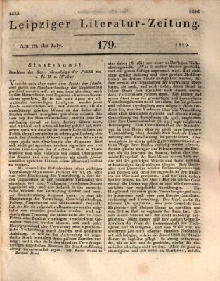 Leipziger Literaturzeitung Dienstag 28. Juli 1829