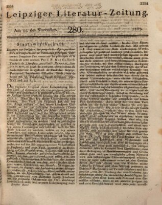 Leipziger Literaturzeitung Mittwoch 11. November 1829