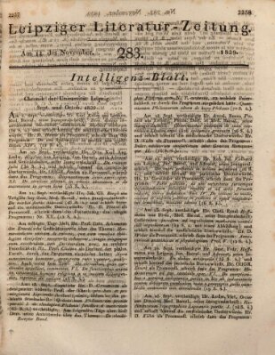 Leipziger Literaturzeitung Samstag 14. November 1829