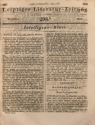 Leipziger Literaturzeitung Samstag 28. November 1829