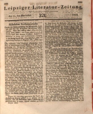 Leipziger Literaturzeitung Montag 21. Dezember 1829