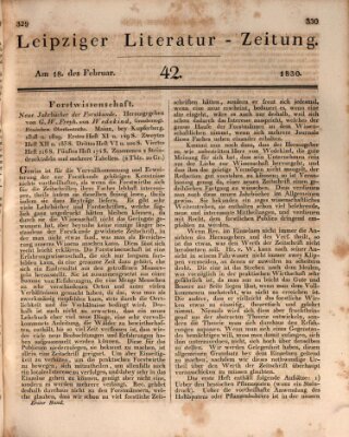 Leipziger Literaturzeitung Donnerstag 18. Februar 1830