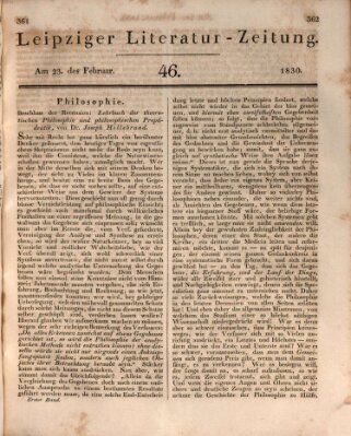 Leipziger Literaturzeitung Dienstag 23. Februar 1830