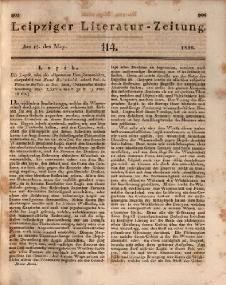 Leipziger Literaturzeitung Donnerstag 13. Mai 1830