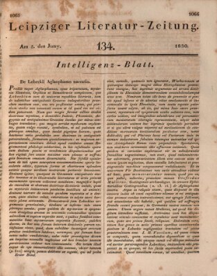 Leipziger Literaturzeitung Samstag 5. Juni 1830