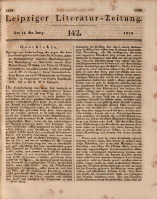 Leipziger Literaturzeitung Montag 14. Juni 1830