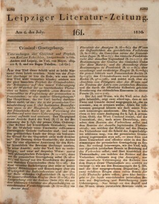Leipziger Literaturzeitung Dienstag 6. Juli 1830