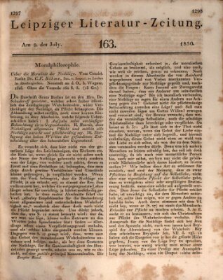 Leipziger Literaturzeitung Donnerstag 8. Juli 1830
