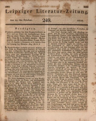 Leipziger Literaturzeitung Montag 11. Oktober 1830