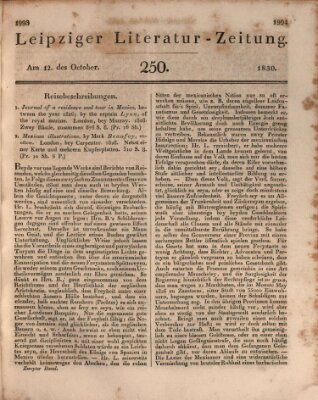 Leipziger Literaturzeitung Dienstag 12. Oktober 1830