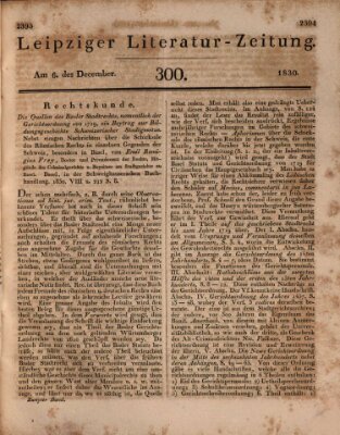 Leipziger Literaturzeitung Montag 6. Dezember 1830