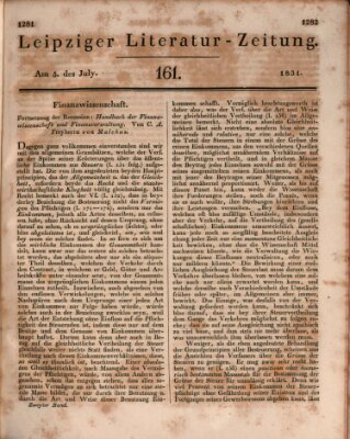 Leipziger Literaturzeitung Dienstag 5. Juli 1831