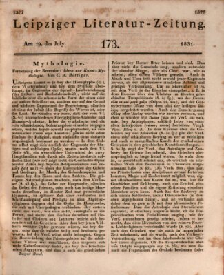 Leipziger Literaturzeitung Dienstag 19. Juli 1831