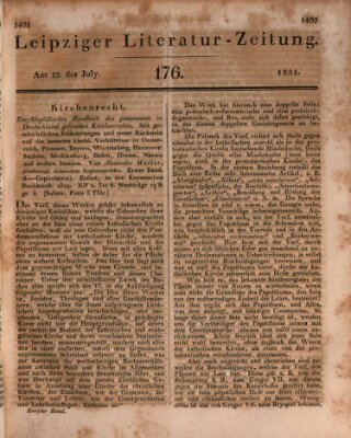 Leipziger Literaturzeitung Freitag 22. Juli 1831