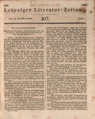 Leipziger Literaturzeitung Dienstag 13. Dezember 1831