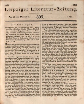 Leipziger Literaturzeitung Donnerstag 15. Dezember 1831