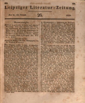 Leipziger Literaturzeitung Dienstag 31. Januar 1832