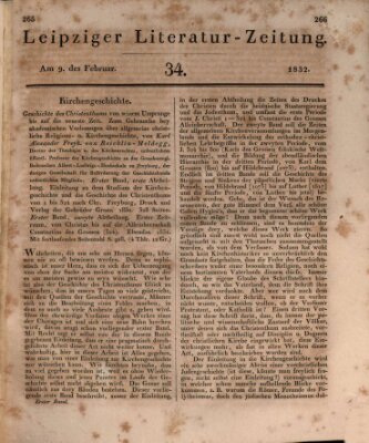 Leipziger Literaturzeitung Donnerstag 9. Februar 1832