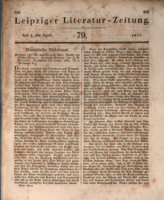 Leipziger Literaturzeitung Montag 2. April 1832