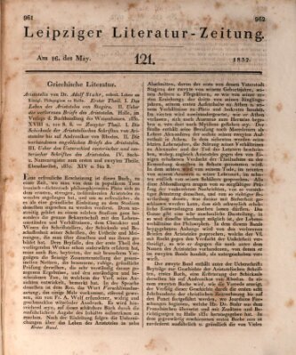 Leipziger Literaturzeitung Mittwoch 16. Mai 1832