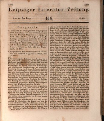 Leipziger Literaturzeitung Mittwoch 13. Juni 1832