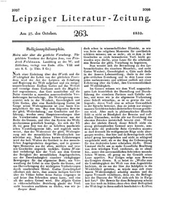 Leipziger Literaturzeitung Samstag 27. Oktober 1832