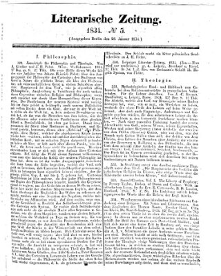 Literarische Zeitung Mittwoch 29. Januar 1834